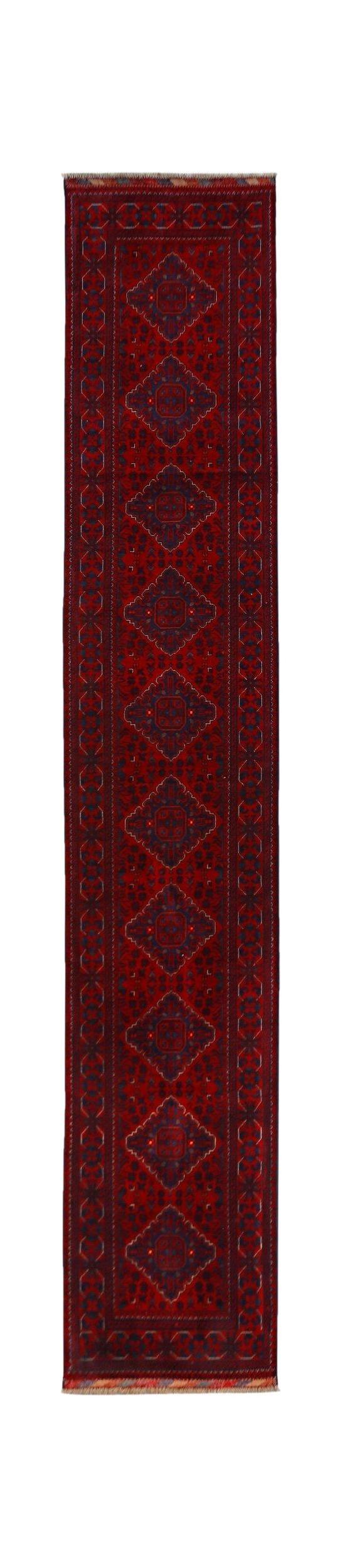 Handmade Traditional Afghan Biljik Hallway Runner | 480 x 84 cm | 15'9" x 2'9" - Najaf Rugs & Textile