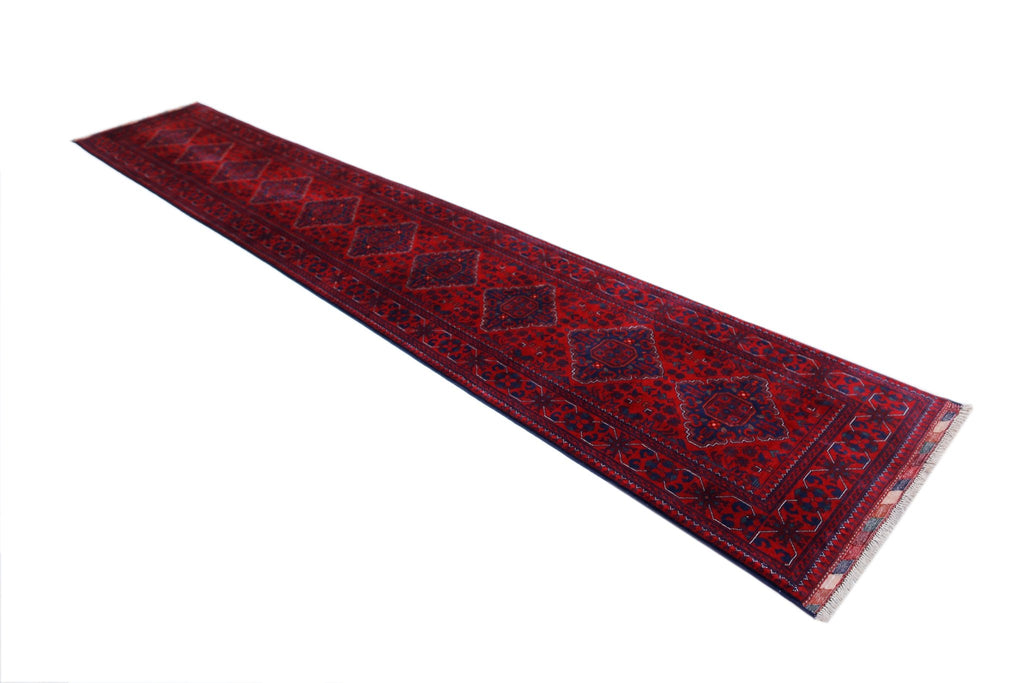 Handmade Traditional Afghan Biljik Hallway Runner | 480 x 84 cm | 15'9" x 2'9" - Najaf Rugs & Textile