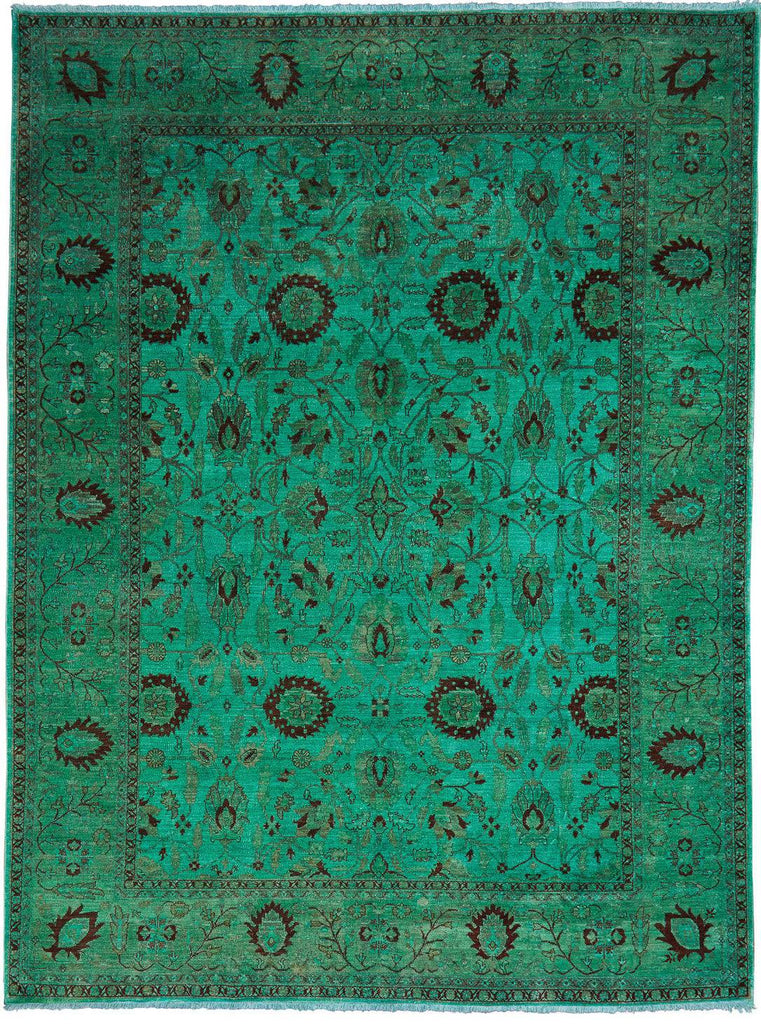 Handmade Traditional Afghan Chobi Overdyed Rug | 373 x 246 cm - Najaf Rugs & Textile