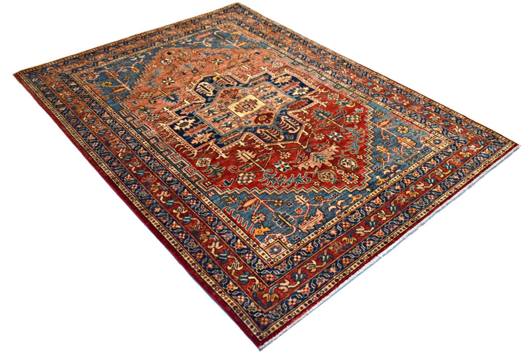Handmade Traditional Afghan Chobi Rug | 208 x 157 cm | 6'10" x 5'2" - Najaf Rugs & Textile