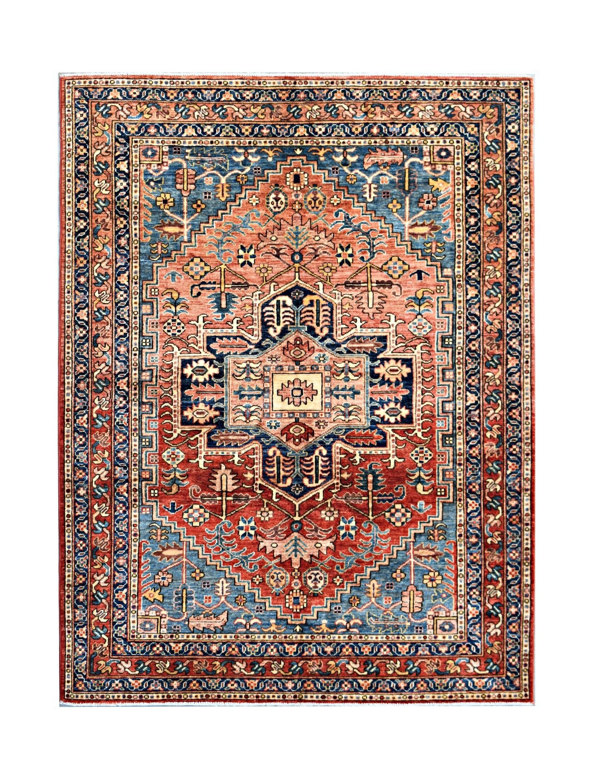 Handmade Traditional Afghan Chobi Rug | 208 x 157 cm | 6'10" x 5'2" - Najaf Rugs & Textile