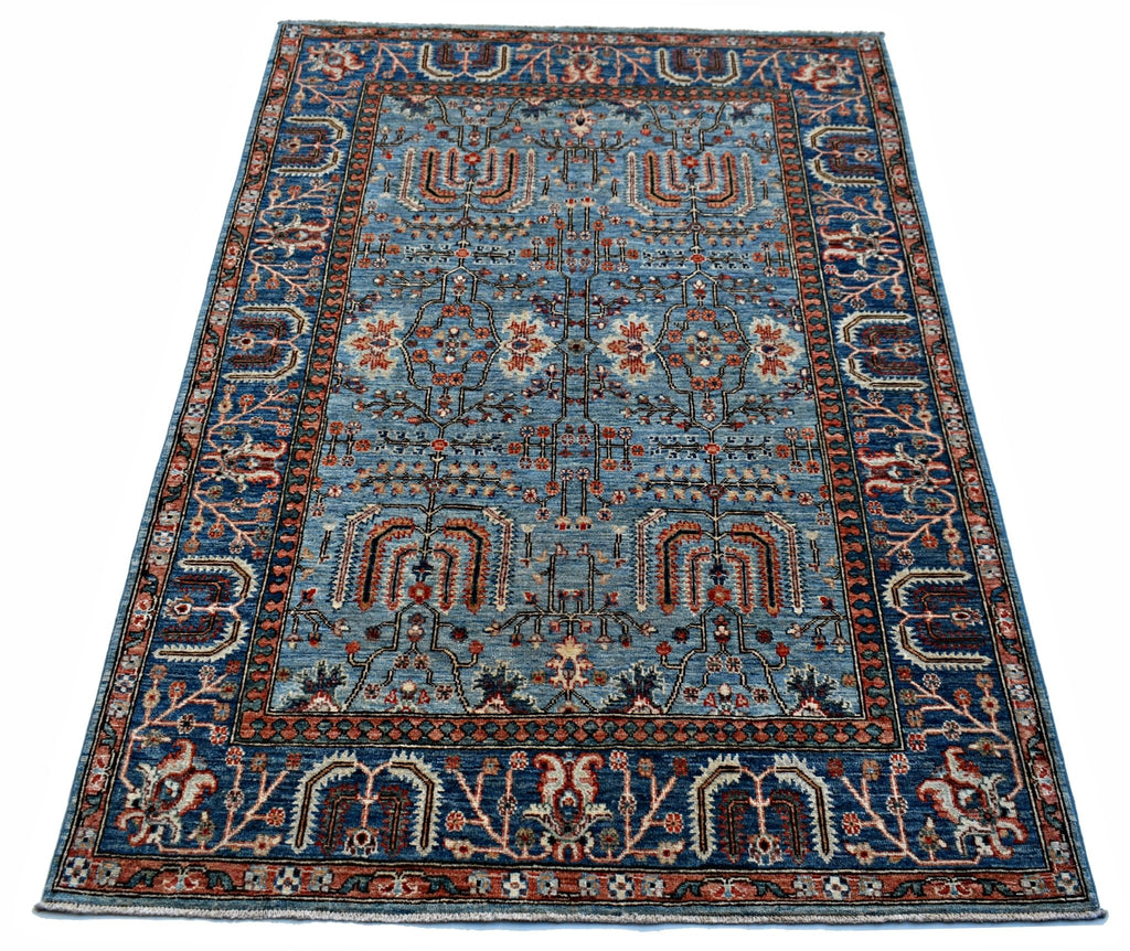 Handmade Traditional Afghan Chobi Rug | 211 x 146 cm | 6'11" x 4'9" - Najaf Rugs & Textile