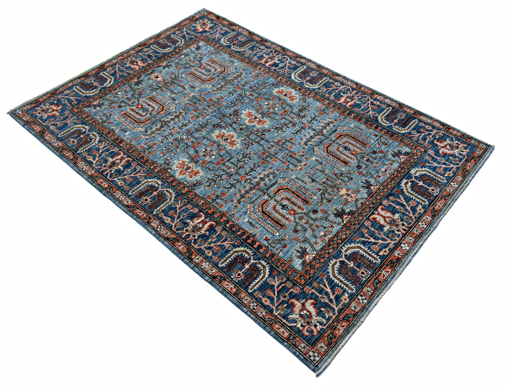 Handmade Traditional Afghan Chobi Rug | 211 x 146 cm | 6'11" x 4'9" - Najaf Rugs & Textile