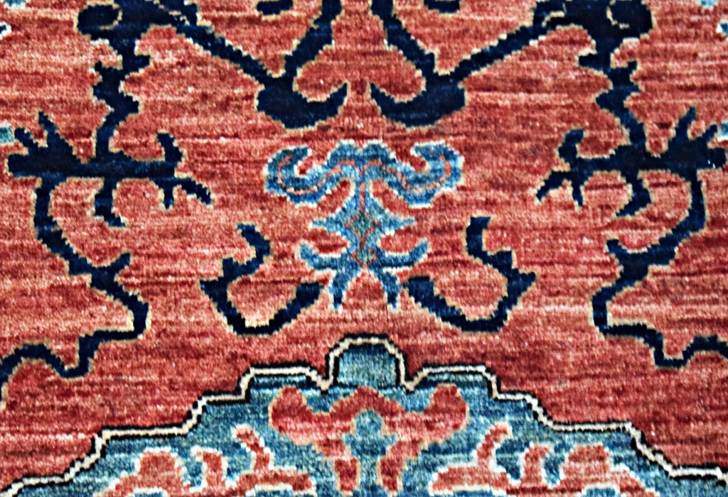Handmade Traditional Afghan Chobi Rug | 211 x 154 cm | 6'11" x 5'1" - Najaf Rugs & Textile
