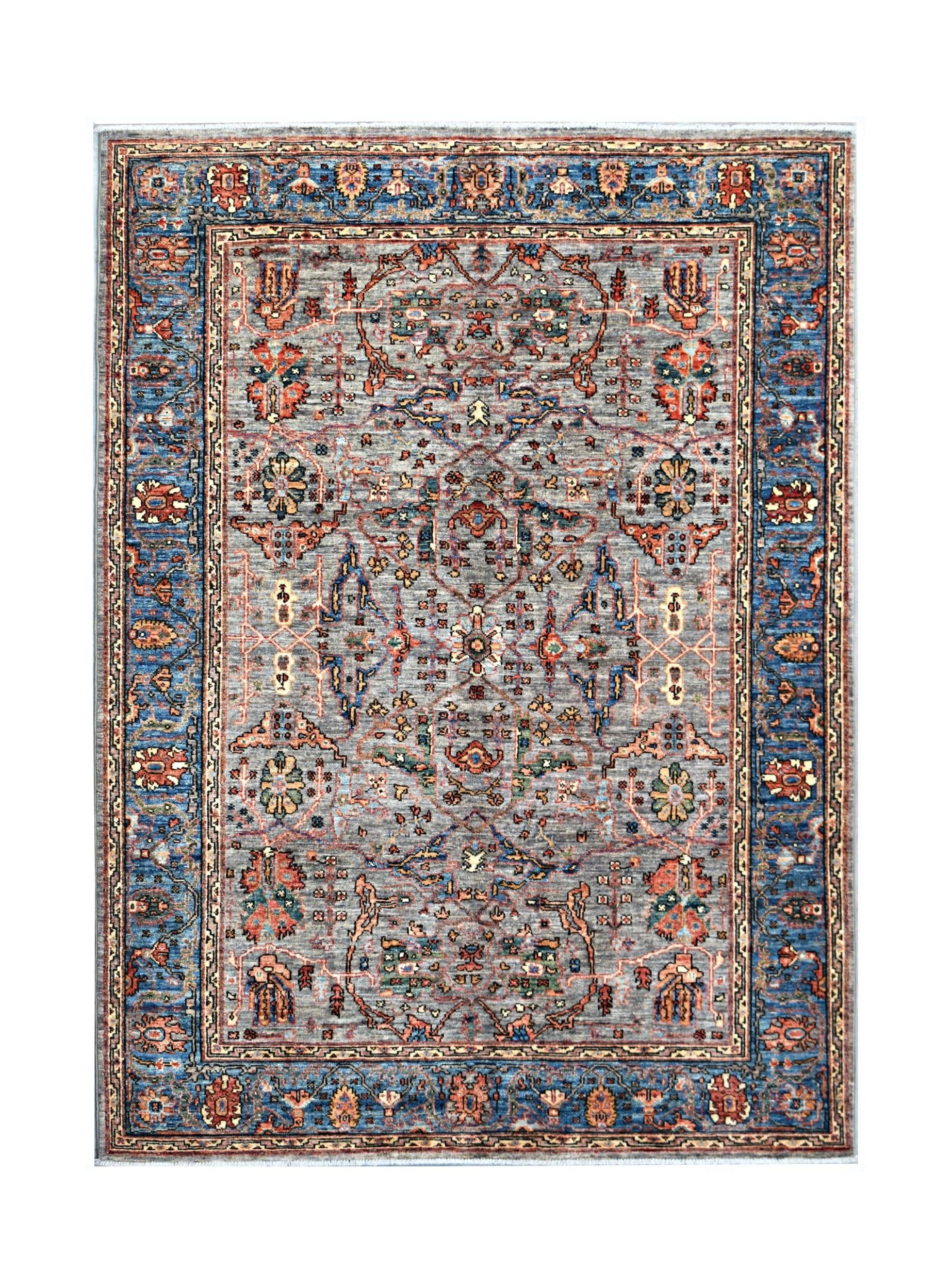 Handmade Traditional Afghan Chobi Rug | 214 x 152 cm | 7' x 5' - Najaf Rugs & Textile