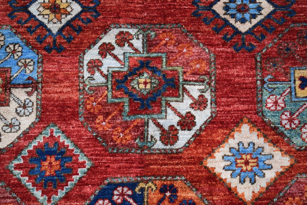 Handmade Traditional Afghan Chobi Rug | 221 x 172 cm | 7'3" x 5'8" - Najaf Rugs & Textile