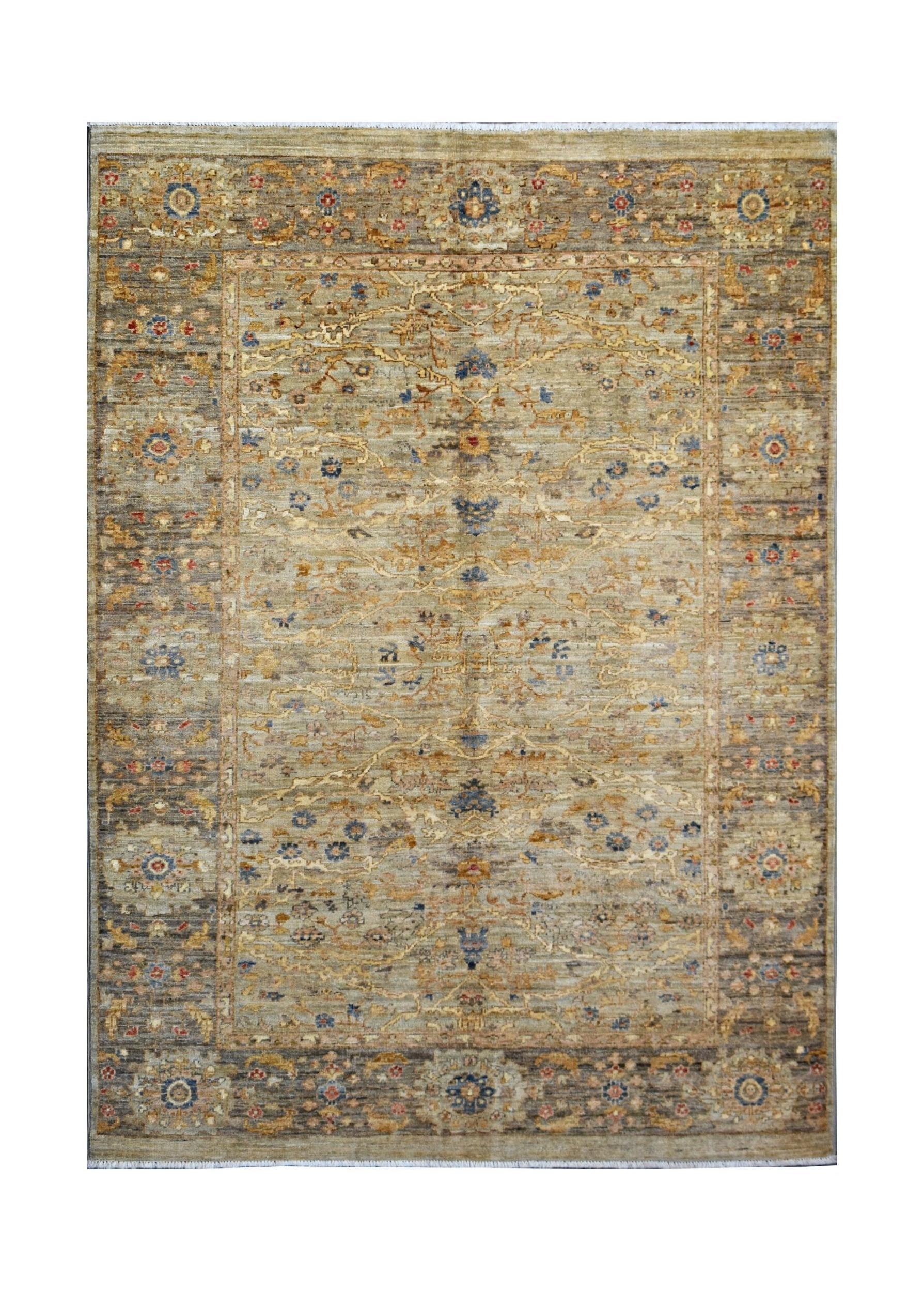 Handmade Traditional Afghan Chobi Rug | 238 x 158 cm | 7'9" x 5'2" - Najaf Rugs & Textile