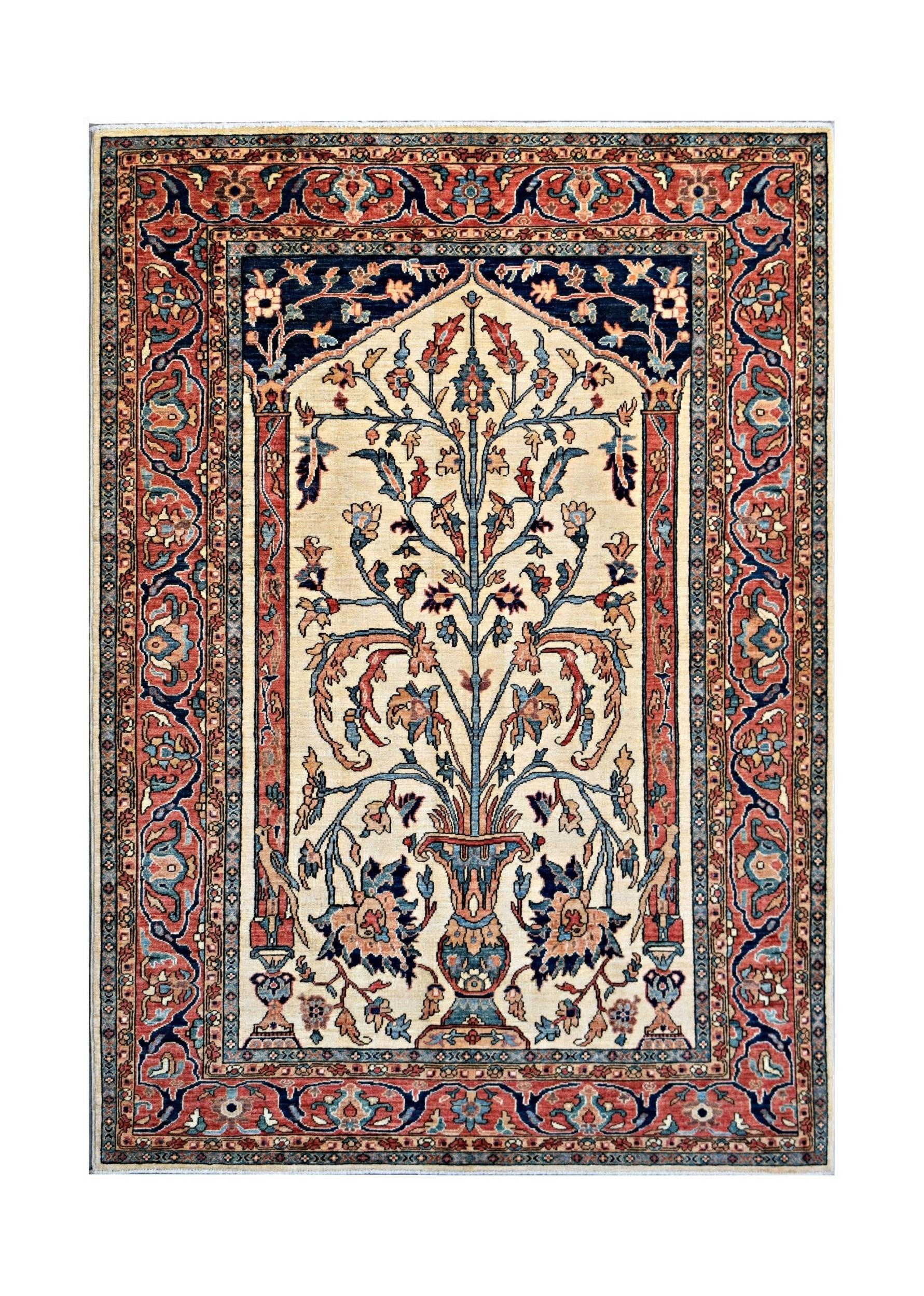 Handmade Traditional Afghan Chobi Rug | 243 x 160 cm | 8' x 5'3" - Najaf Rugs & Textile