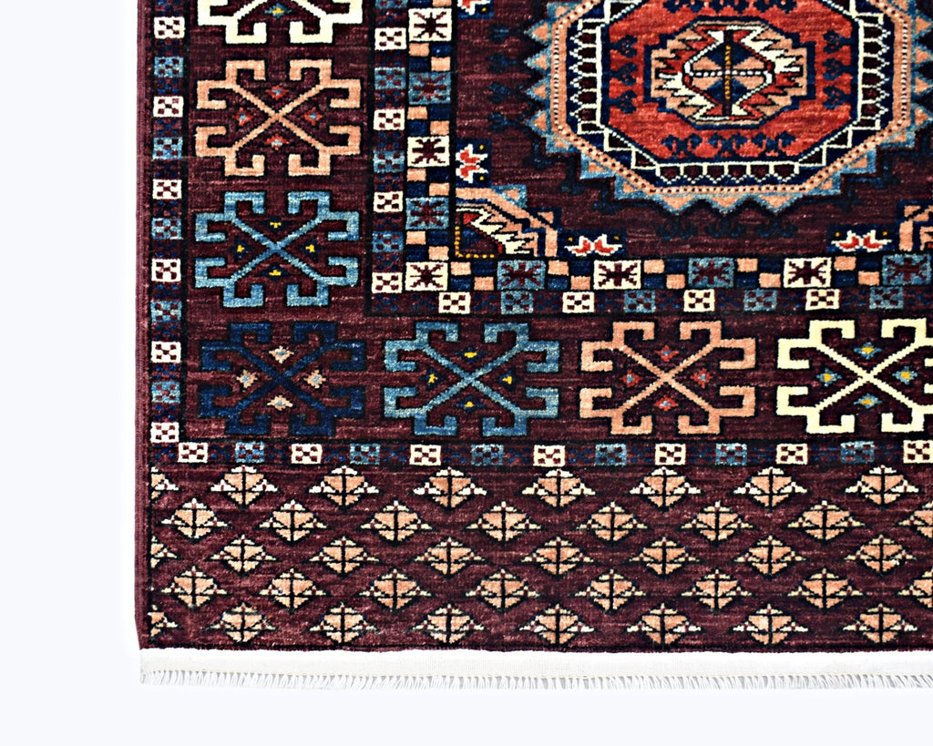 Handmade Traditional Afghan Chobi Rug | 244 x 181 cm | 8' x 5'11" - Najaf Rugs & Textile