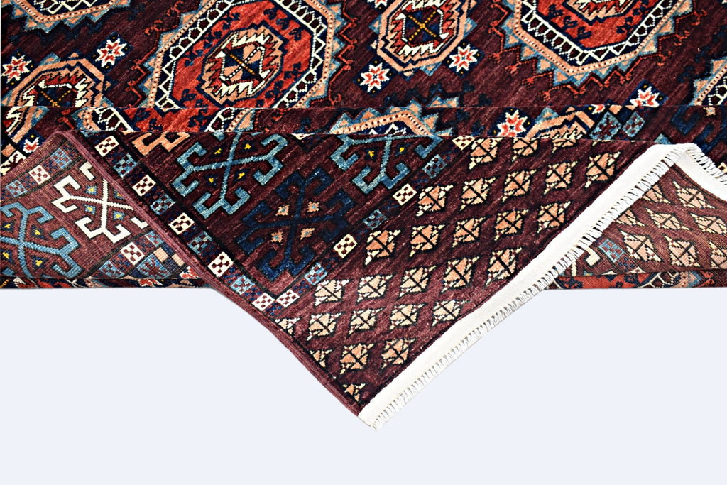 Handmade Traditional Afghan Chobi Rug | 244 x 181 cm | 8' x 5'11" - Najaf Rugs & Textile