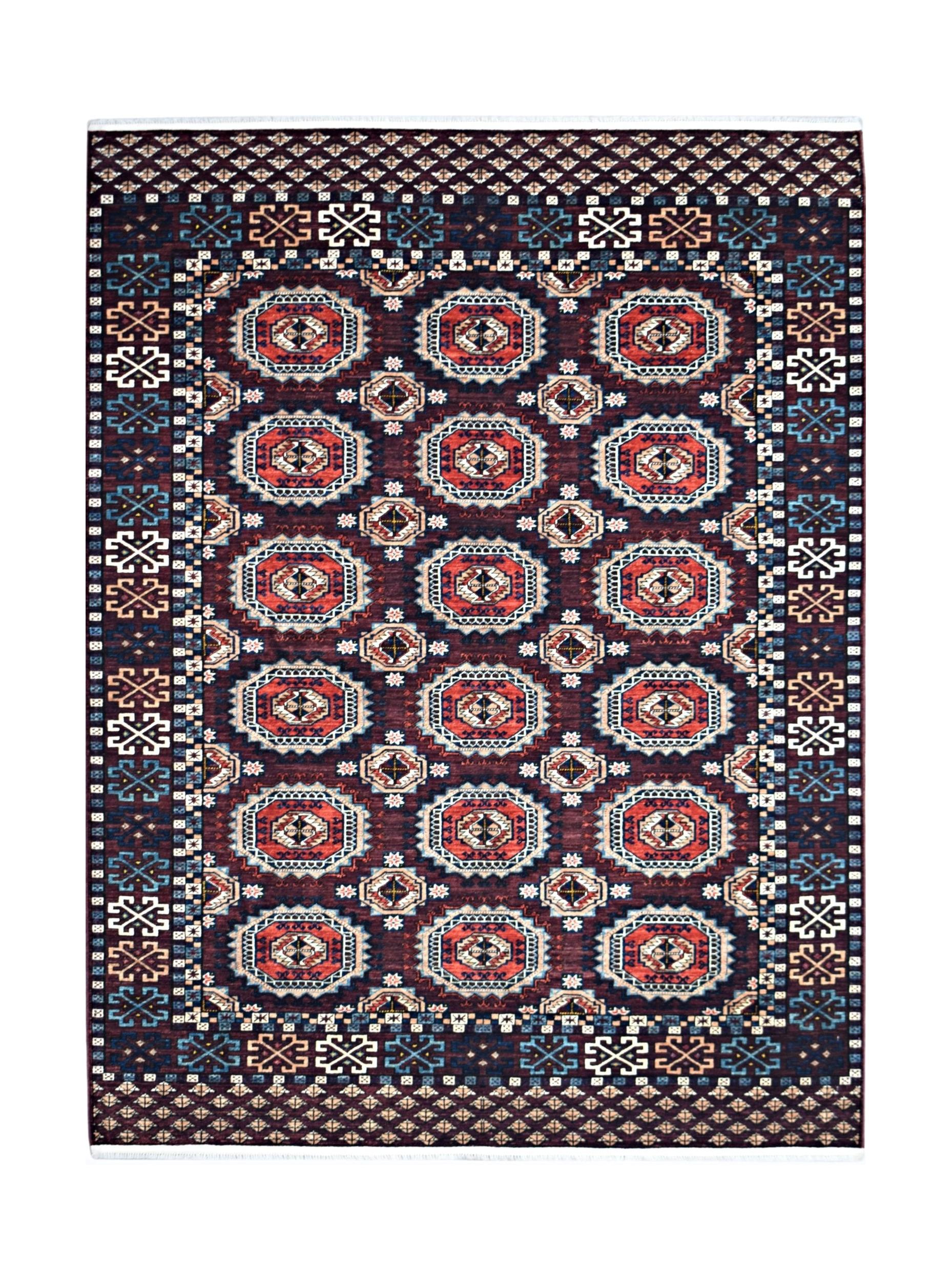 Handmade Traditional Afghan Chobi Rug | 244 x 181 cm | 8' x 5'11" - Najaf Rugs & Textile
