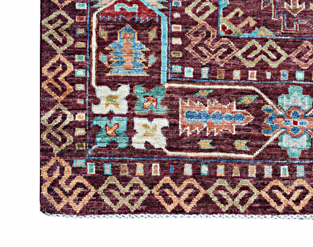 Handmade Traditional Afghan Chobi Rug | 247 x 174 cm | 8'1" x 5'9" - Najaf Rugs & Textile