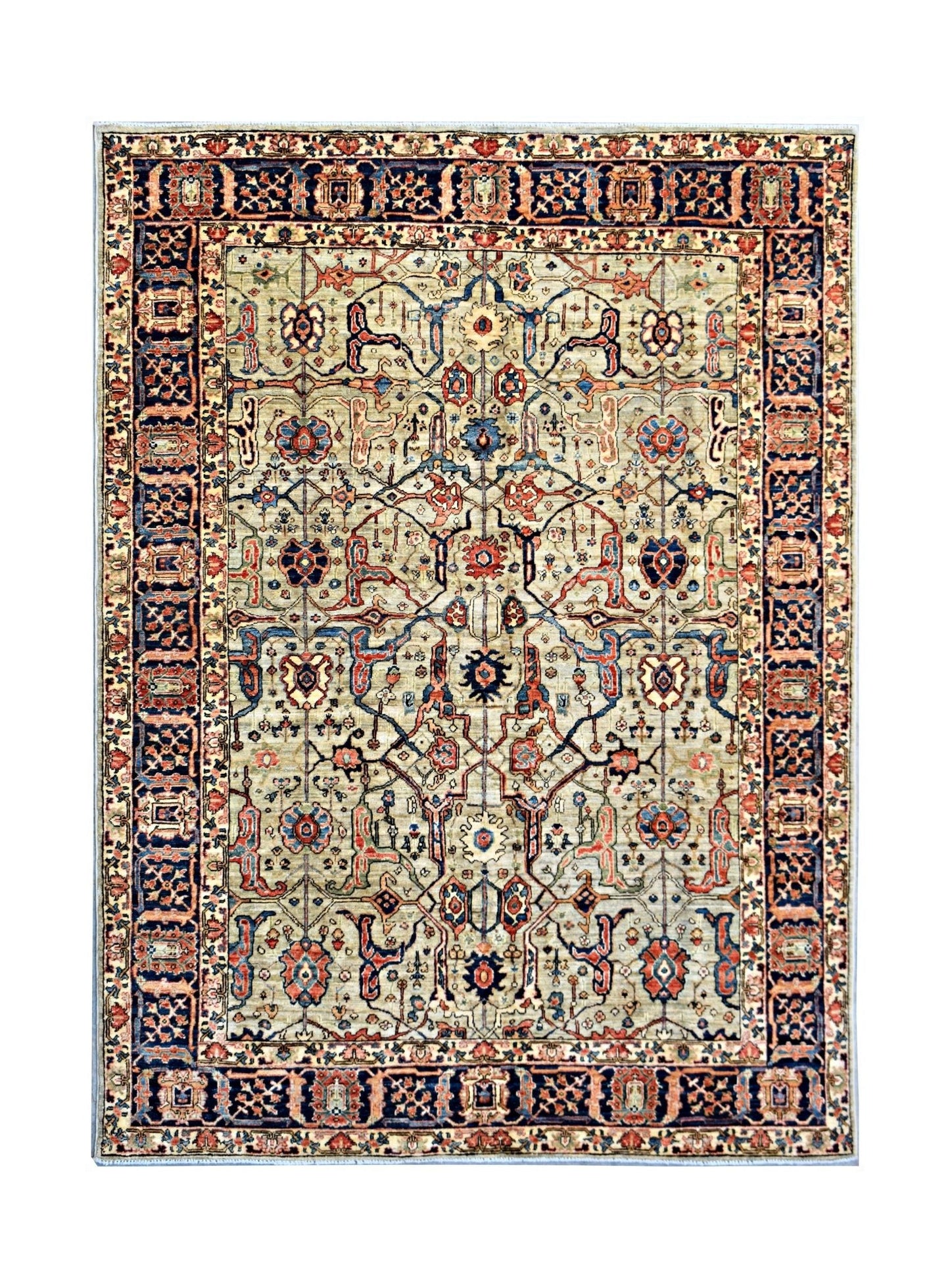 Handmade Traditional Afghan Chobi Rug | 265 x 187 cm | 8'8" x 6'3" - Najaf Rugs & Textile