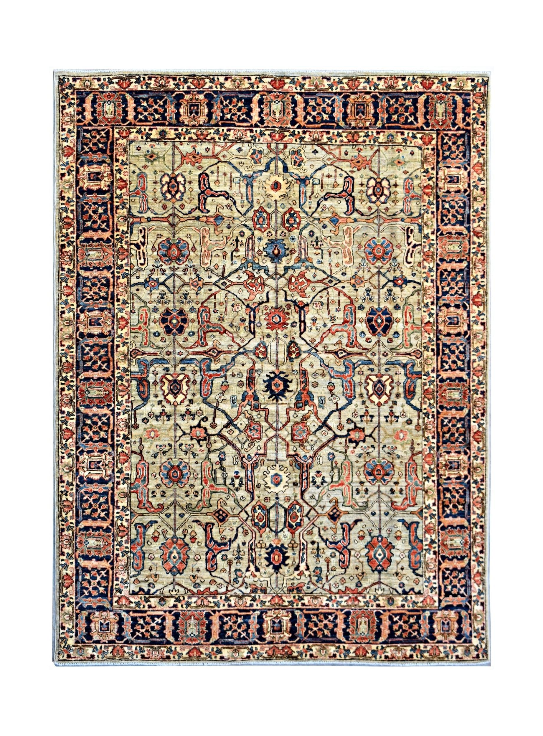 Handmade Traditional Afghan Chobi Rug | 265 x 187 cm | 8'8" x 6'3" - Najaf Rugs & Textile