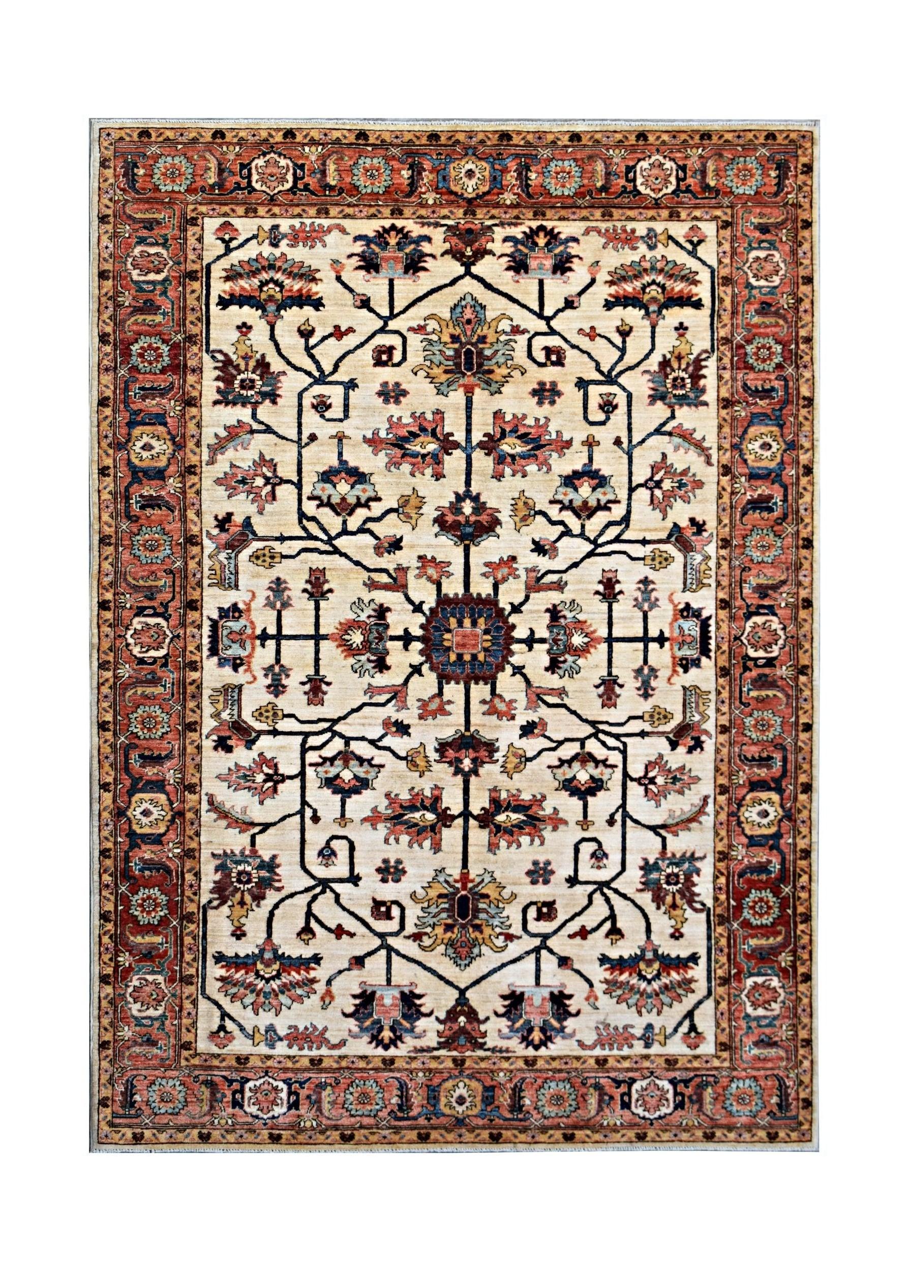 Handmade Traditional Afghan Chobi Rug | 268 x 184 cm | 8'10" x 6' - Najaf Rugs & Textile
