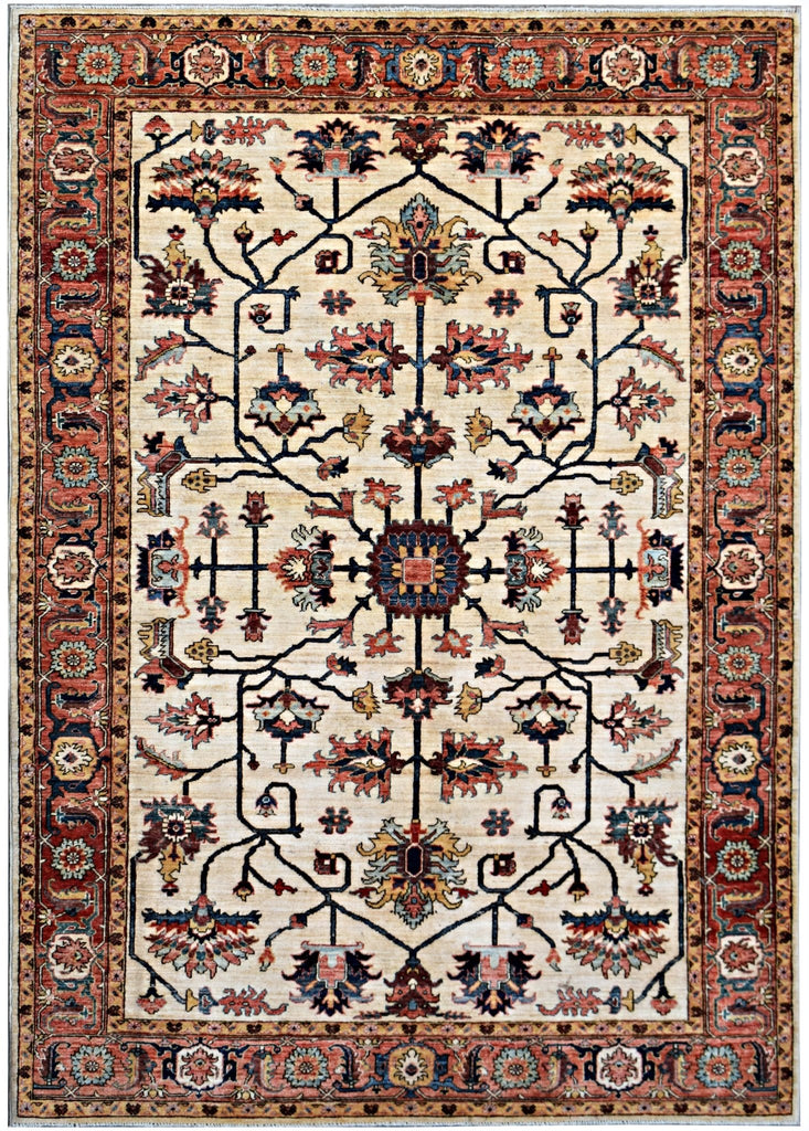 Handmade Traditional Afghan Chobi Rug | 268 x 184 cm | 8'10" x 6' - Najaf Rugs & Textile