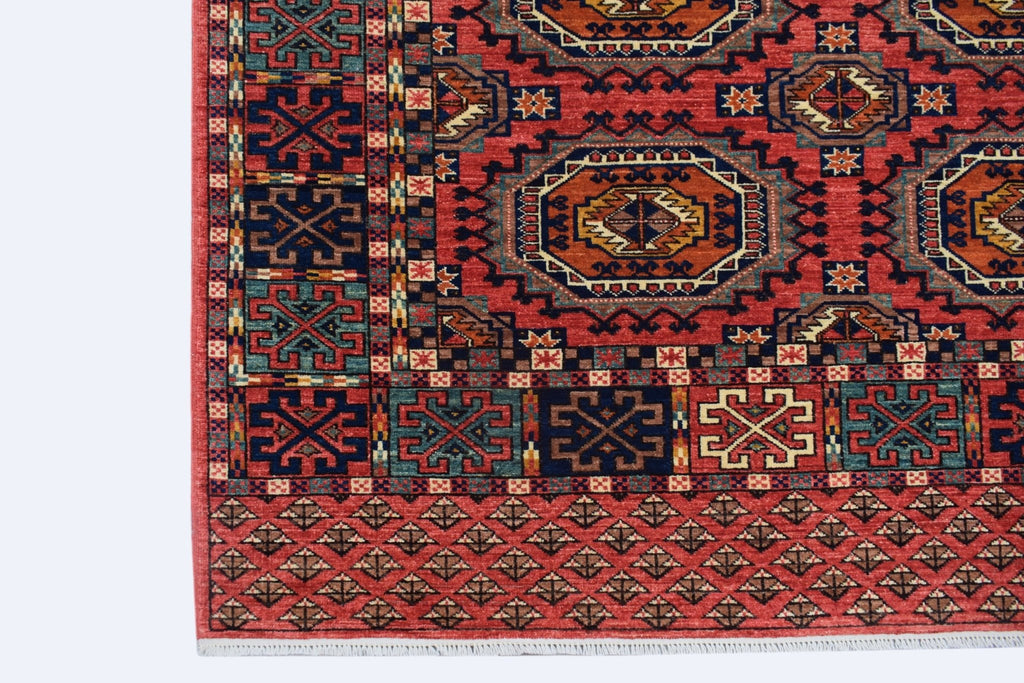 Handmade Traditional Afghan Chobi Rug | 285 x 202 cm | 9'4" x 6'8" - Najaf Rugs & Textile