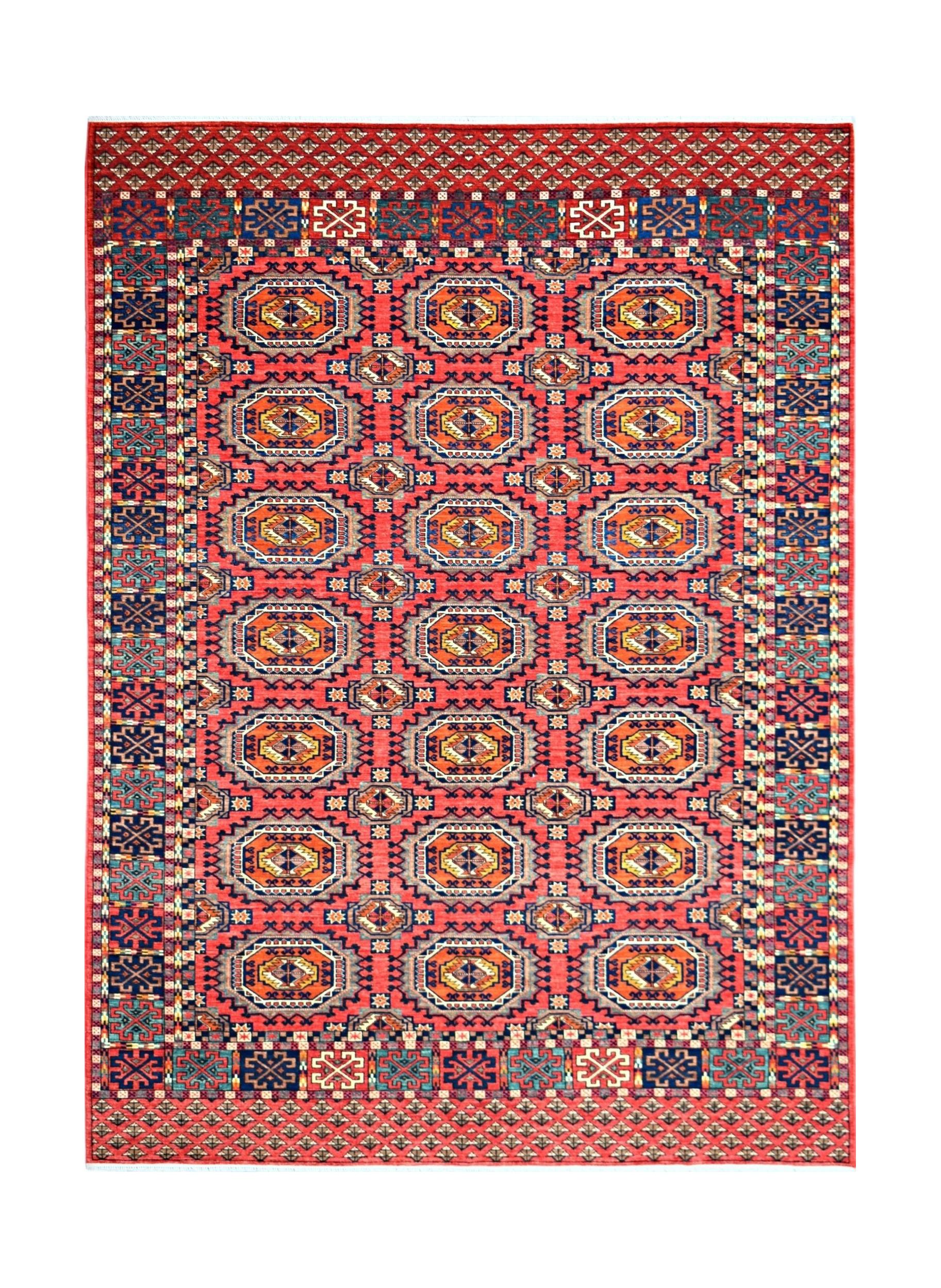 Handmade Traditional Afghan Chobi Rug | 285 x 202 cm | 9'4" x 6'8" - Najaf Rugs & Textile