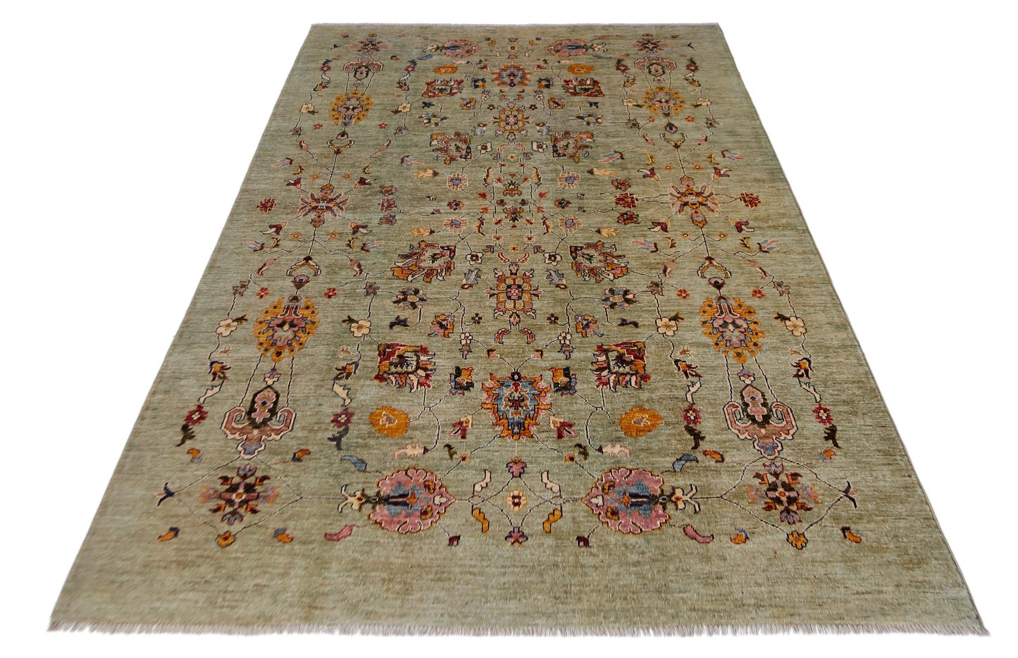Handmade Traditional Afghan Chobi Rug | 286 x 198 cm | 9'5" x 6'6" - Najaf Rugs & Textile