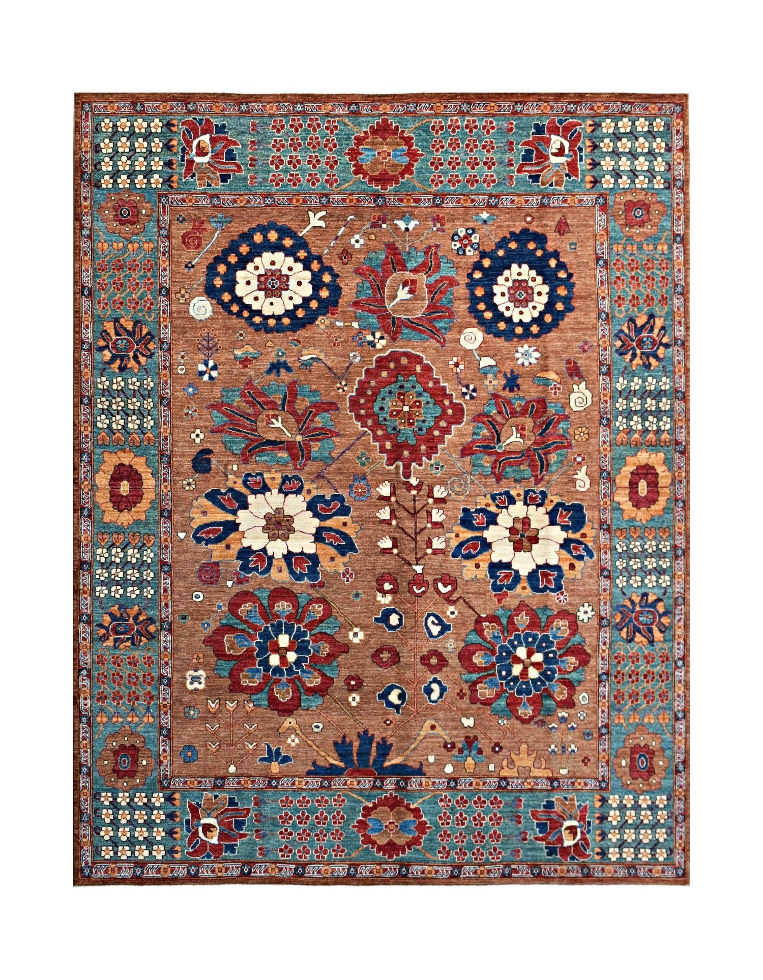 Handmade Traditional Afghan Chobi Rug | 287 x 252 cm | 9'9" x 8'3" - Najaf Rugs & Textile