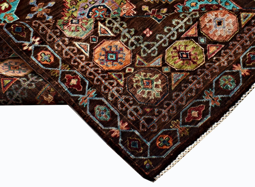 Handmade Traditional Afghan Chobi Rug | 291 x 200 cm | 9'7" x 6'7" - Najaf Rugs & Textile