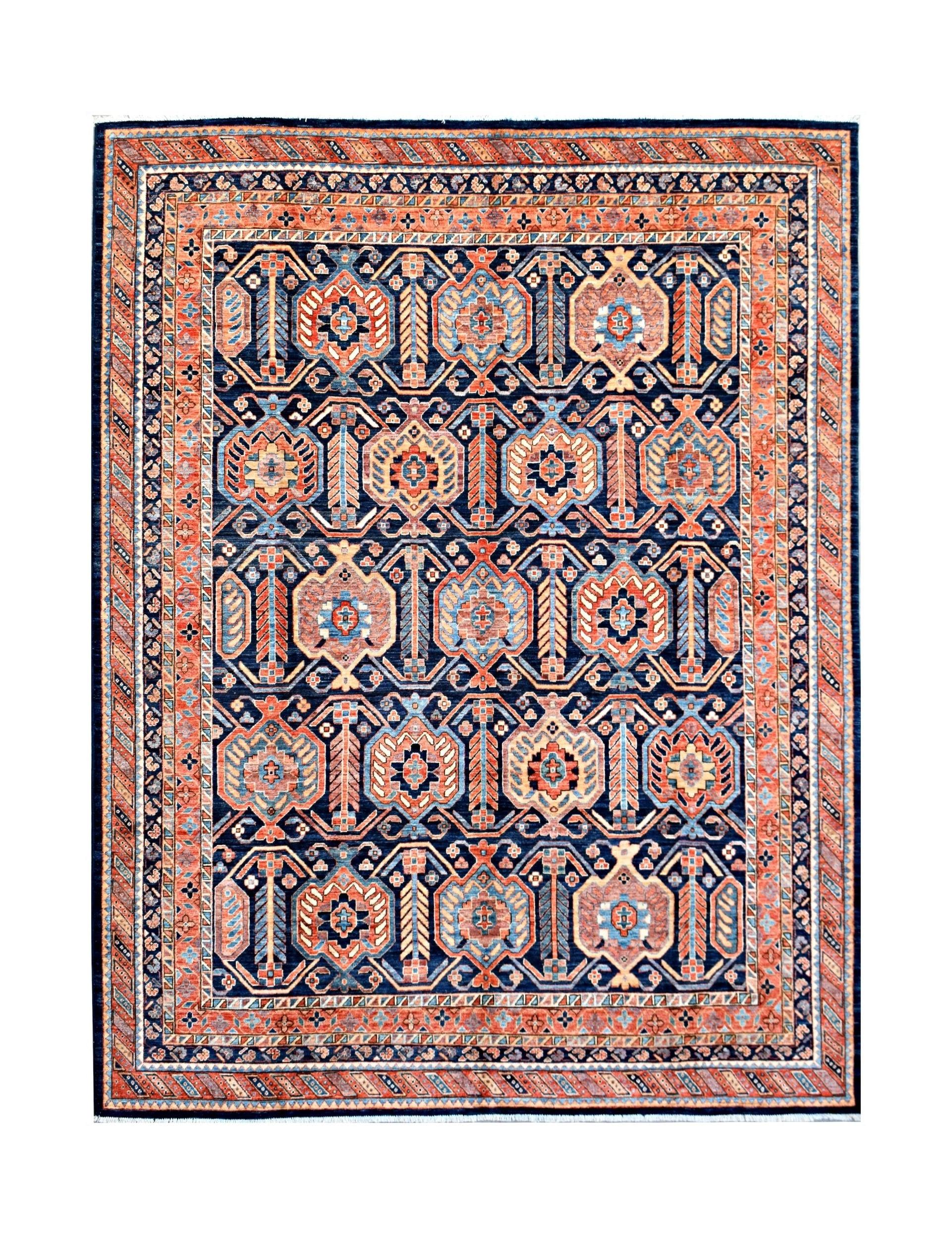 Handmade Traditional Afghan Chobi Rug | 300 x 247 cm | 9'10" x 8'2" - Najaf Rugs & Textile