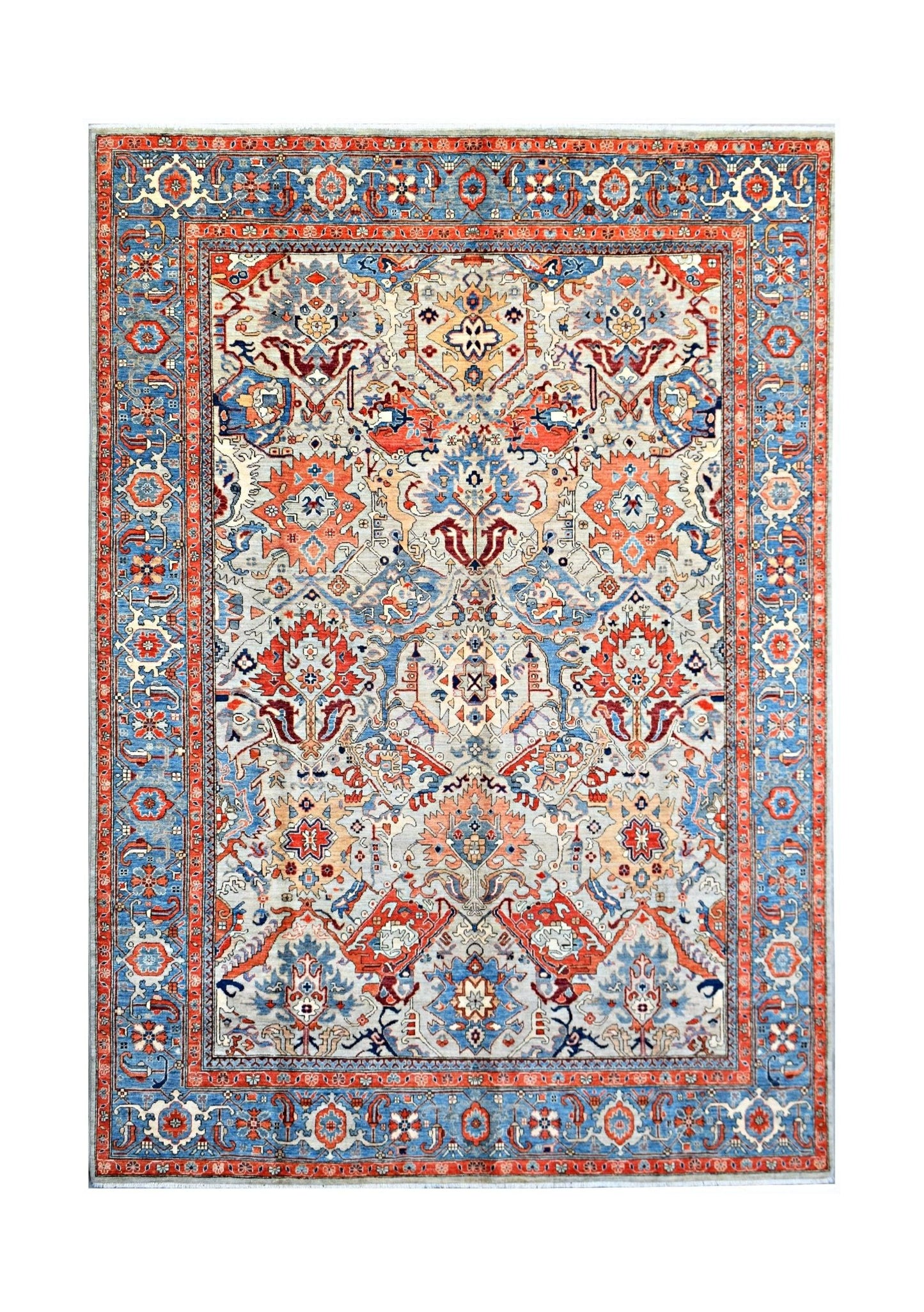 Handmade Traditional Afghan Chobi Rug | 362 x 266 cm | 11'11" x 8'9" - Najaf Rugs & Textile