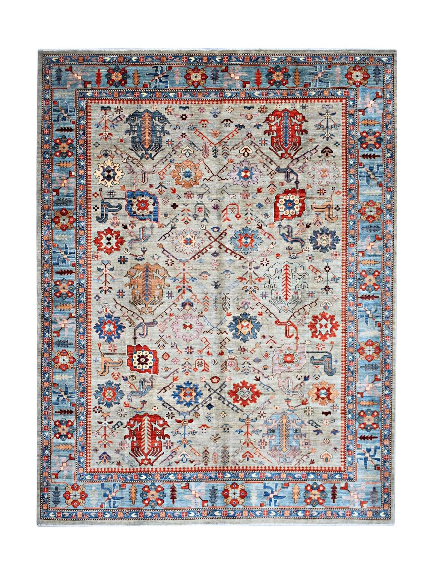 Handmade Traditional Afghan Chobi Rug | 416 x 304 cm | 13'8" x 10' - Najaf Rugs & Textile