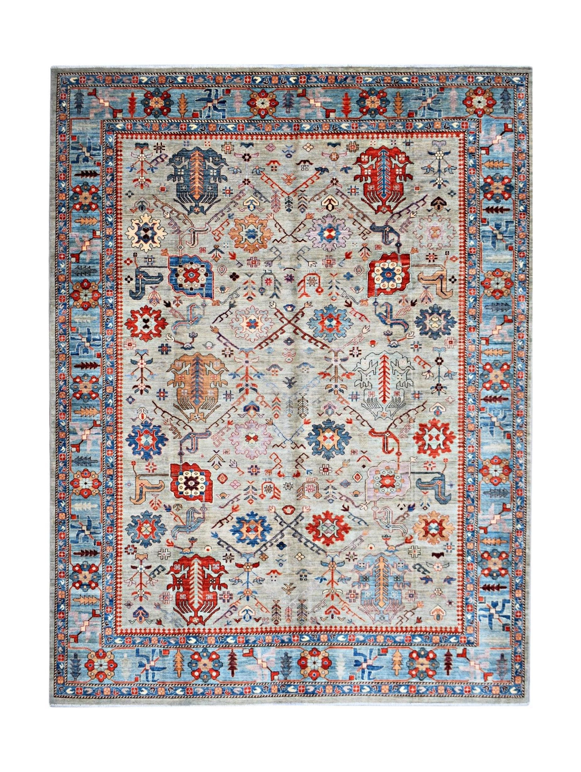Handmade Traditional Afghan Chobi Rug | 416 x 304 cm | 13'8" x 10' - Najaf Rugs & Textile