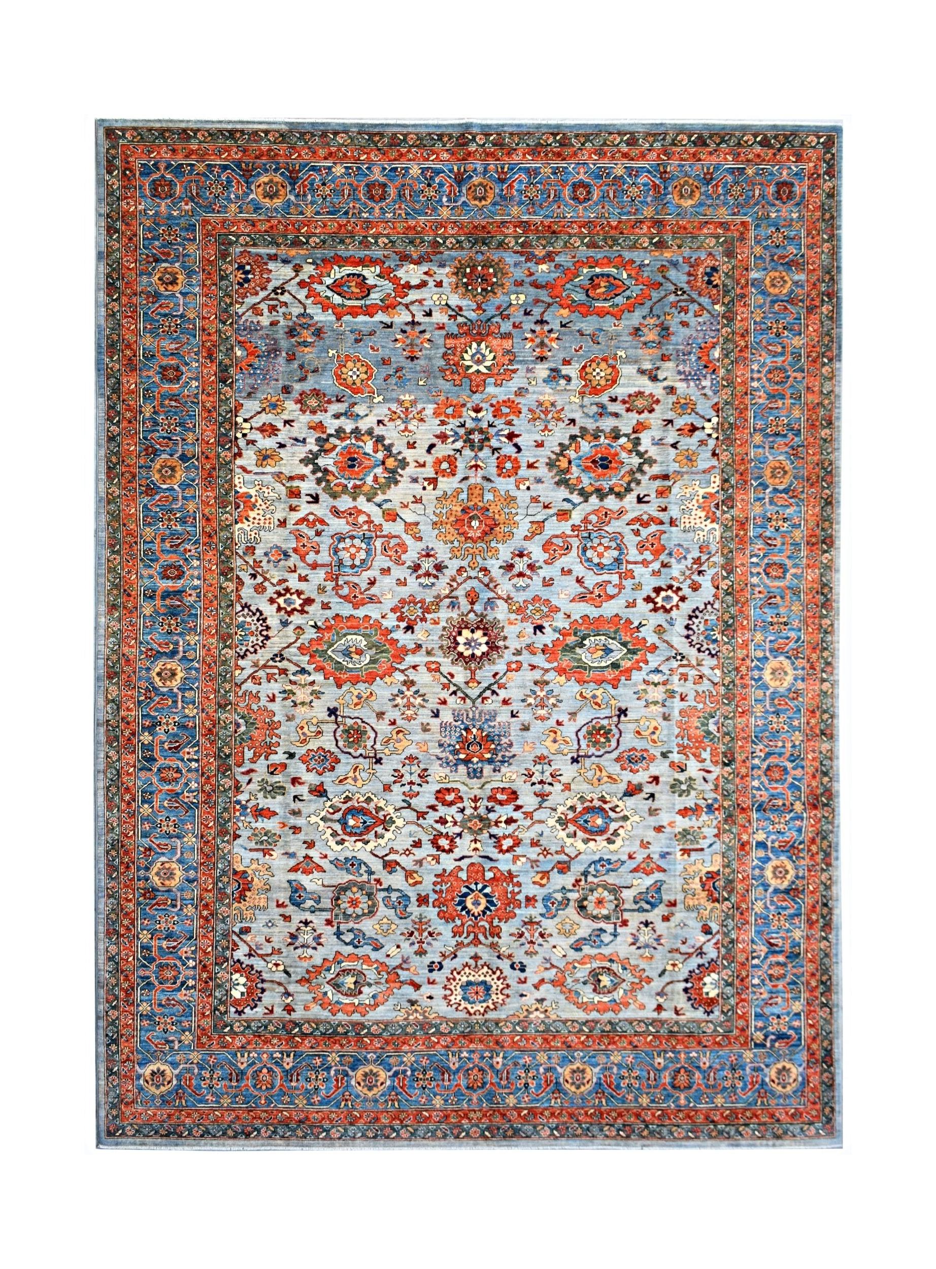 Handmade Traditional Afghan Chobi Rug | 420 x 304 cm | 13'10" x 10' - Najaf Rugs & Textile