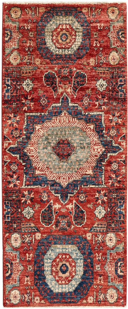 Handmade Traditional Afghan Mamluk Hallway Runner | 144 x 60 cm | 4'7" x 1'9" - Najaf Rugs & Textile