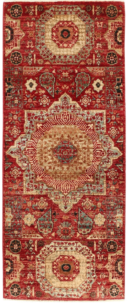 Handmade Traditional Afghan Mamluk Hallway Runner | 152 x 62 cm | 4'9" x 2' - Najaf Rugs & Textile