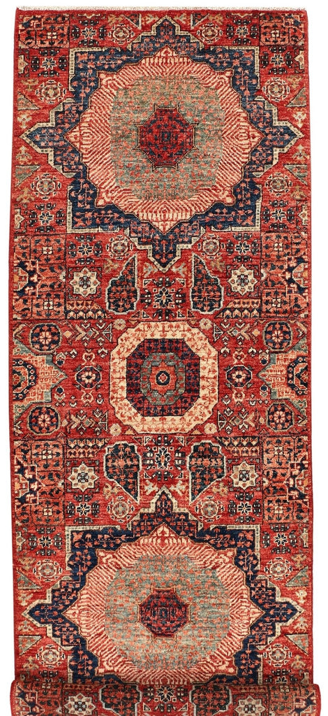 Handmade Traditional Afghan Mamluk Hallway Runner | 233 x 77 cm - Najaf Rugs & Textile