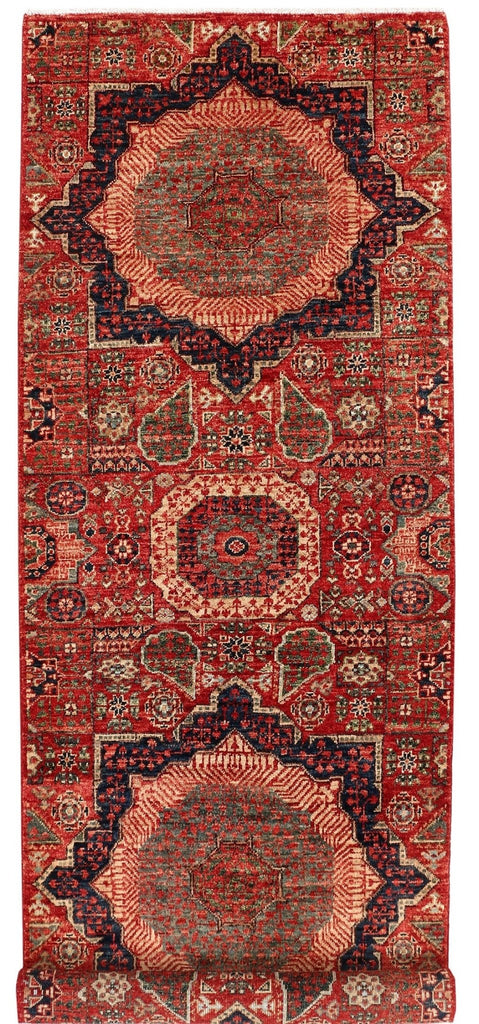 Handmade Traditional Afghan Mamluk Hallway Runner | 241 x 80 cm | 7'9" x 2'6" - Najaf Rugs & Textile
