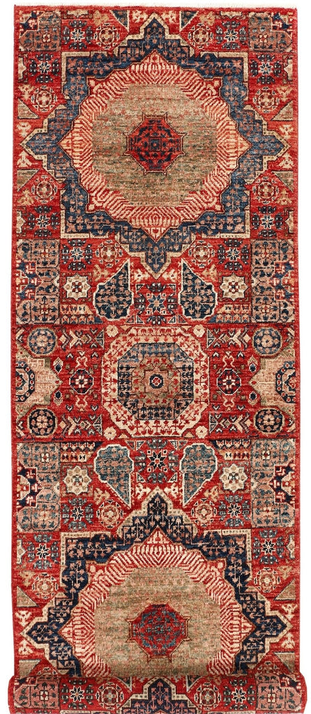 Handmade Traditional Afghan Mamluk Hallway Runner | 250 x 76 cm - Najaf Rugs & Textile