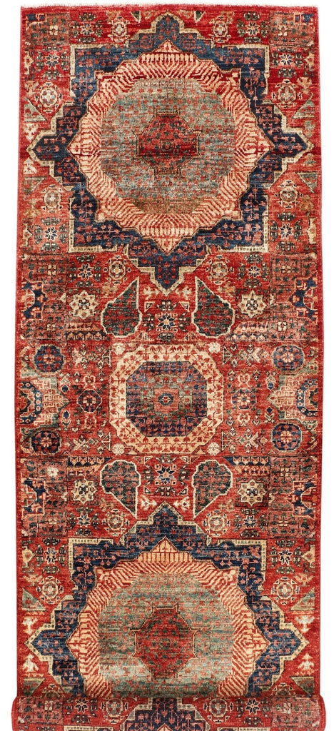 Handmade Traditional Afghan Mamluk Hallway Runner | 256 x 77 cm - Najaf Rugs & Textile