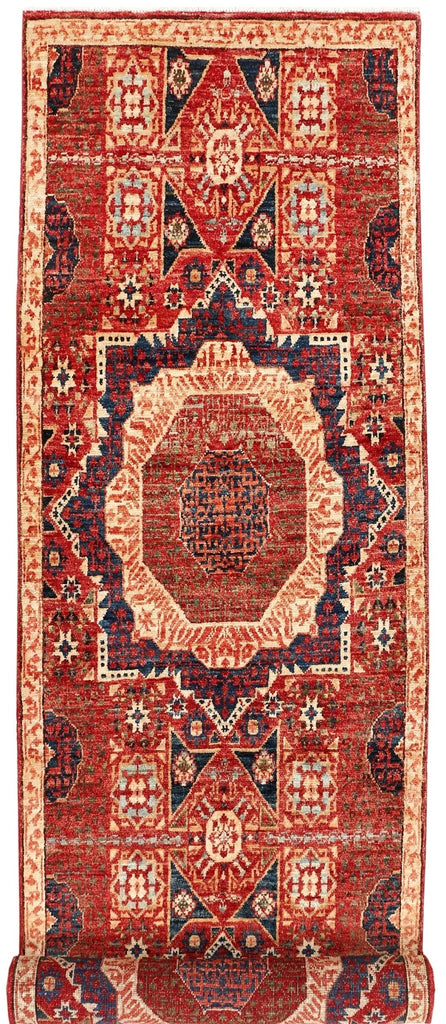 Handmade Traditional Afghan Mamluk Hallway Runner | 284 x 77 cm | 9'3" x 2'5" - Najaf Rugs & Textile