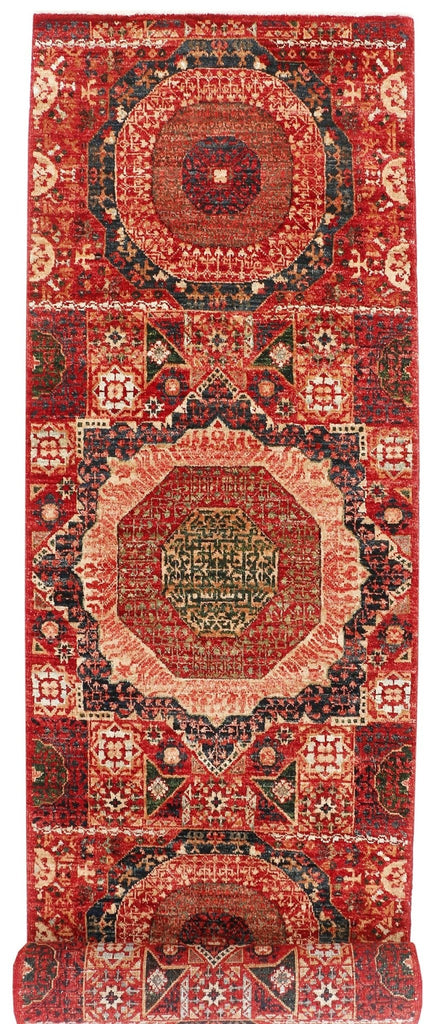 Handmade Traditional Afghan Mamluk Hallway Runner | 350 x 73 cm | 11'4" x 2'4" - Najaf Rugs & Textile