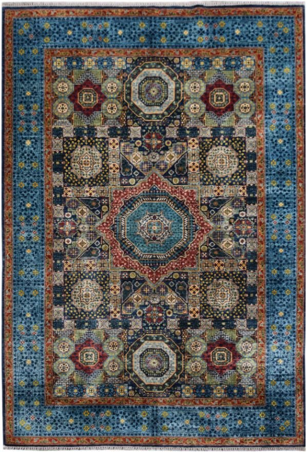Handmade Traditional Afghan Mamluk Rug | 300 x 203 cm | 9'8" x 6'6" - Najaf Rugs & Textile