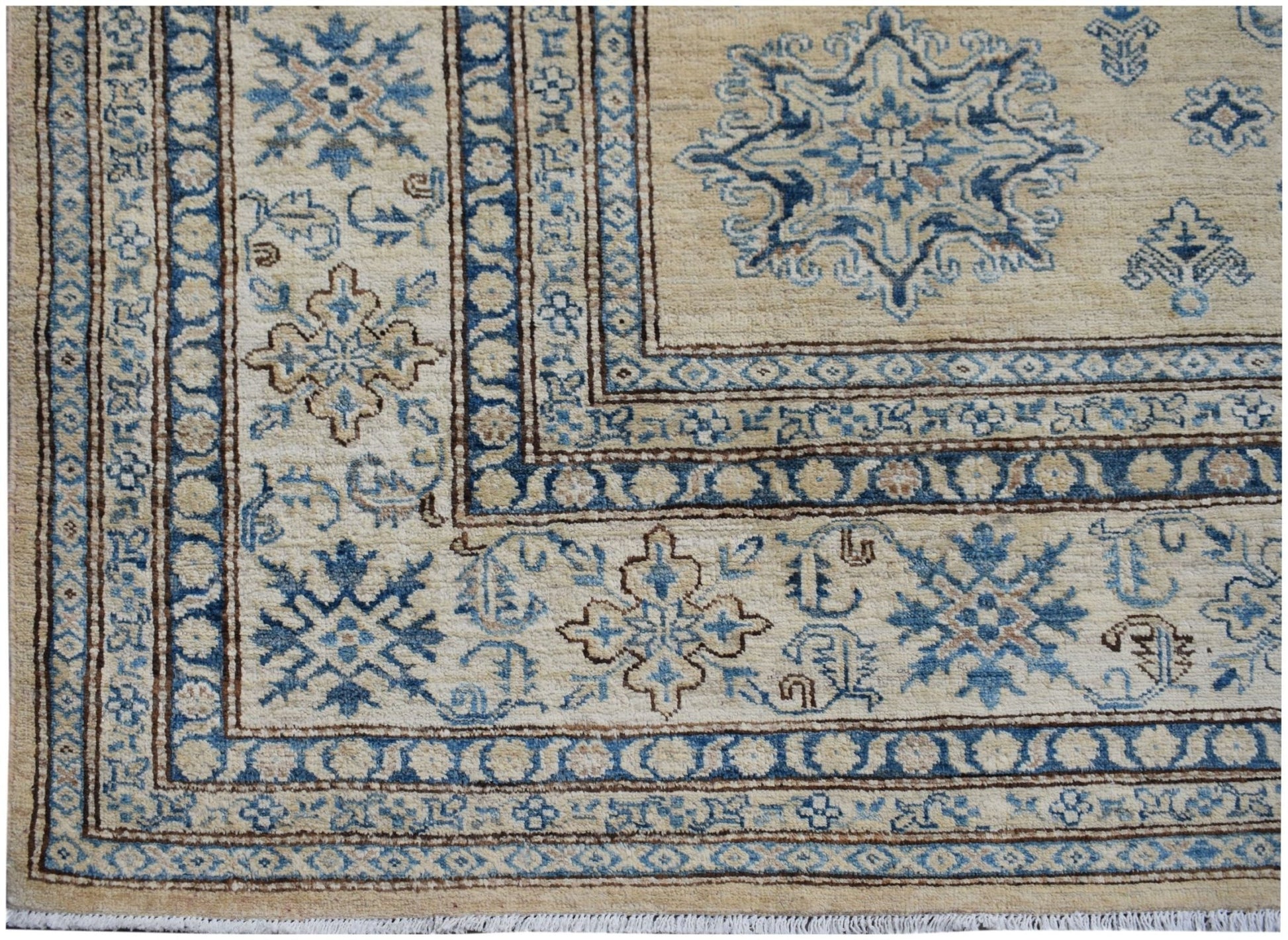 Handmade Traditional Afghan Super Kazakh Rug | 293 x 249 cm | 9'8" x 8'2" - Najaf Rugs & Textile