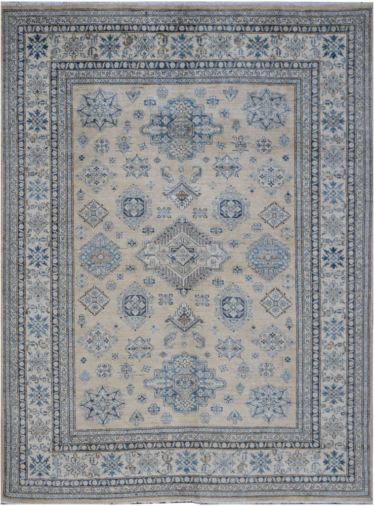 Handmade Traditional Afghan Super Kazakh Rug | 293 x 249 cm | 9'8" x 8'2" - Najaf Rugs & Textile