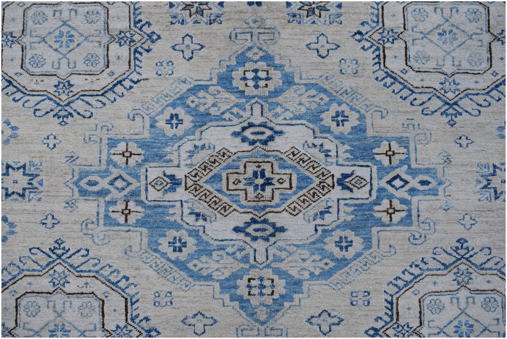 Handmade Traditional Afghan Super Kazakh Rug | 294 x 250 cm | 9'8" x 8'3" - Najaf Rugs & Textile
