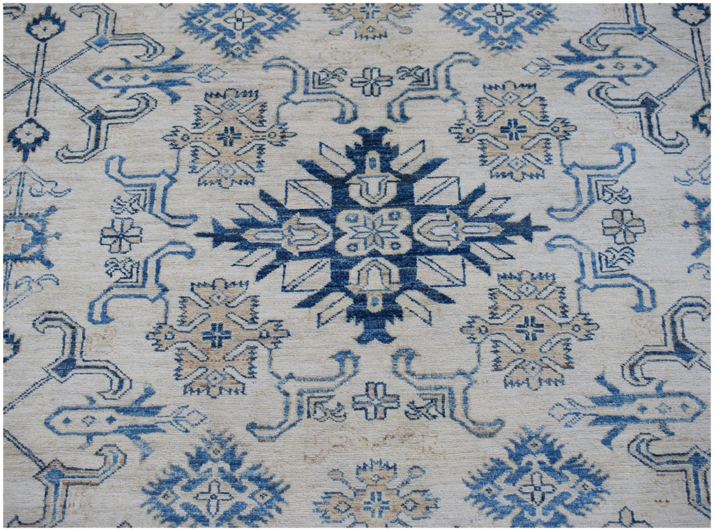 Handmade Traditional Afghan Super Kazakh Rug | 300 x 243 cm | 9'10" x 8' - Najaf Rugs & Textile