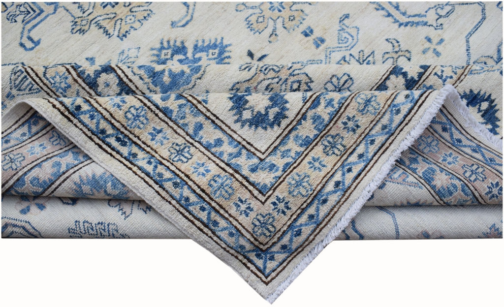 Handmade Traditional Afghan Super Kazakh Rug | 306 x 242 cm | 10'1" x 8'1" - Najaf Rugs & Textile