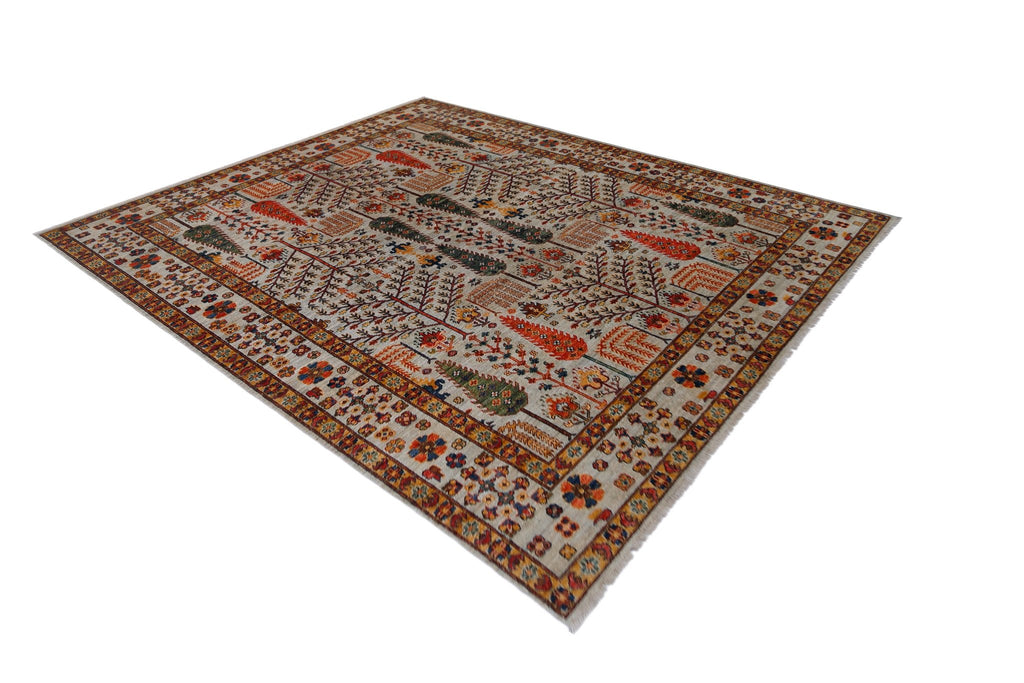 Handmade Traditional Afghan Tree Of Life Rug | 309 x 248 cm | 10'2" x 8'2" - Najaf Rugs & Textile