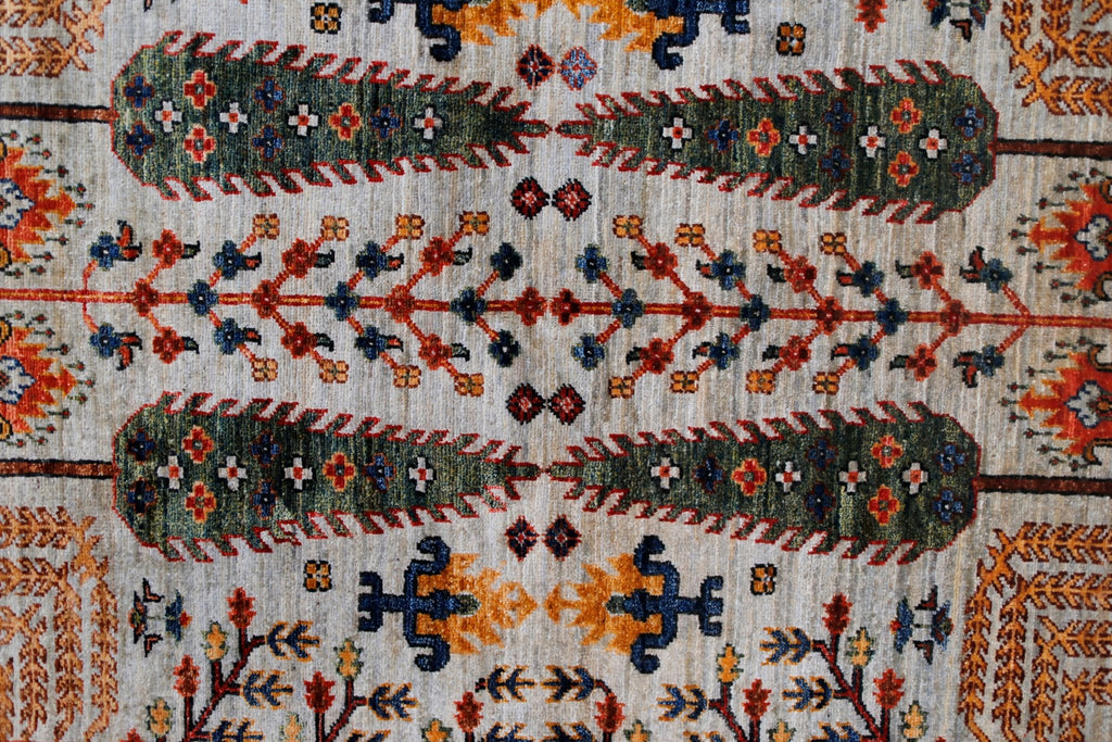 Handmade Traditional Afghan Tree Of Life Rug | 309 x 248 cm | 10'2" x 8'2" - Najaf Rugs & Textile