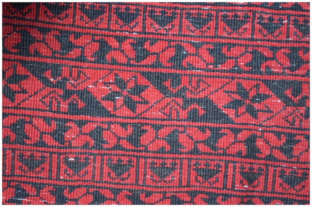 Handmade Traditional Afghan Turkmen Elephant's Foot Rug | 243 x 202 cm | 8' x 6'8" - Najaf Rugs & Textile