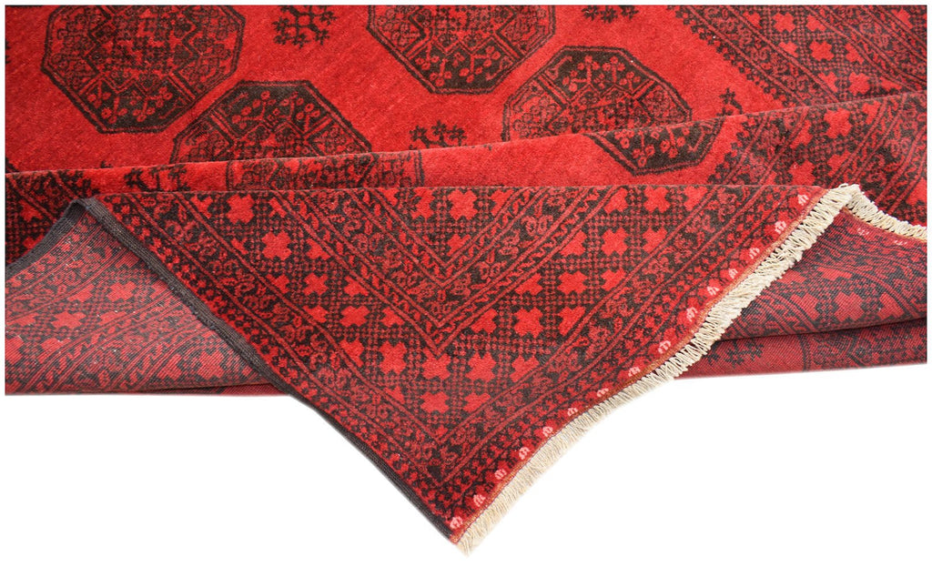 Handmade Traditional Afghan Turkmen Rug | 272 x 197 cm | 8'11" x 6'6" - Najaf Rugs & Textile