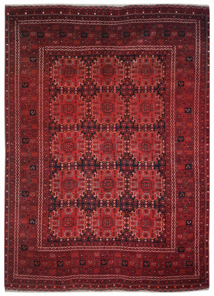 Handmade Traditional Afghan Turkmen Rug | 277 x 210 cm | 9'1" x 6'11" - Najaf Rugs & Textile