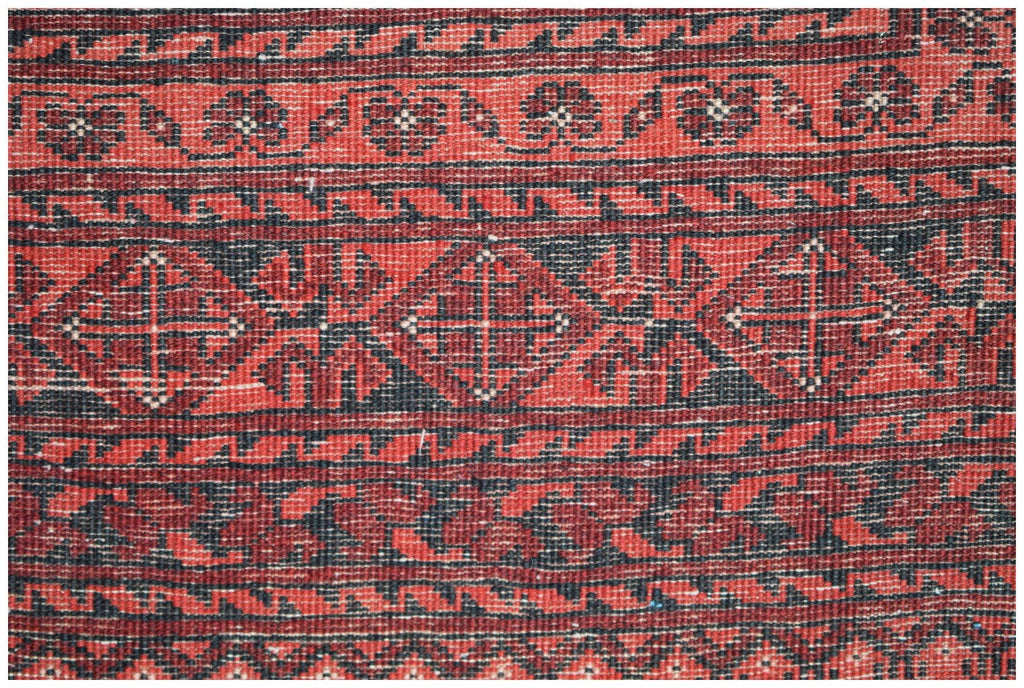Handmade Traditional Afghan Turkmen Rug | 287 x 199 cm | 9'5" x 6'7" - Najaf Rugs & Textile